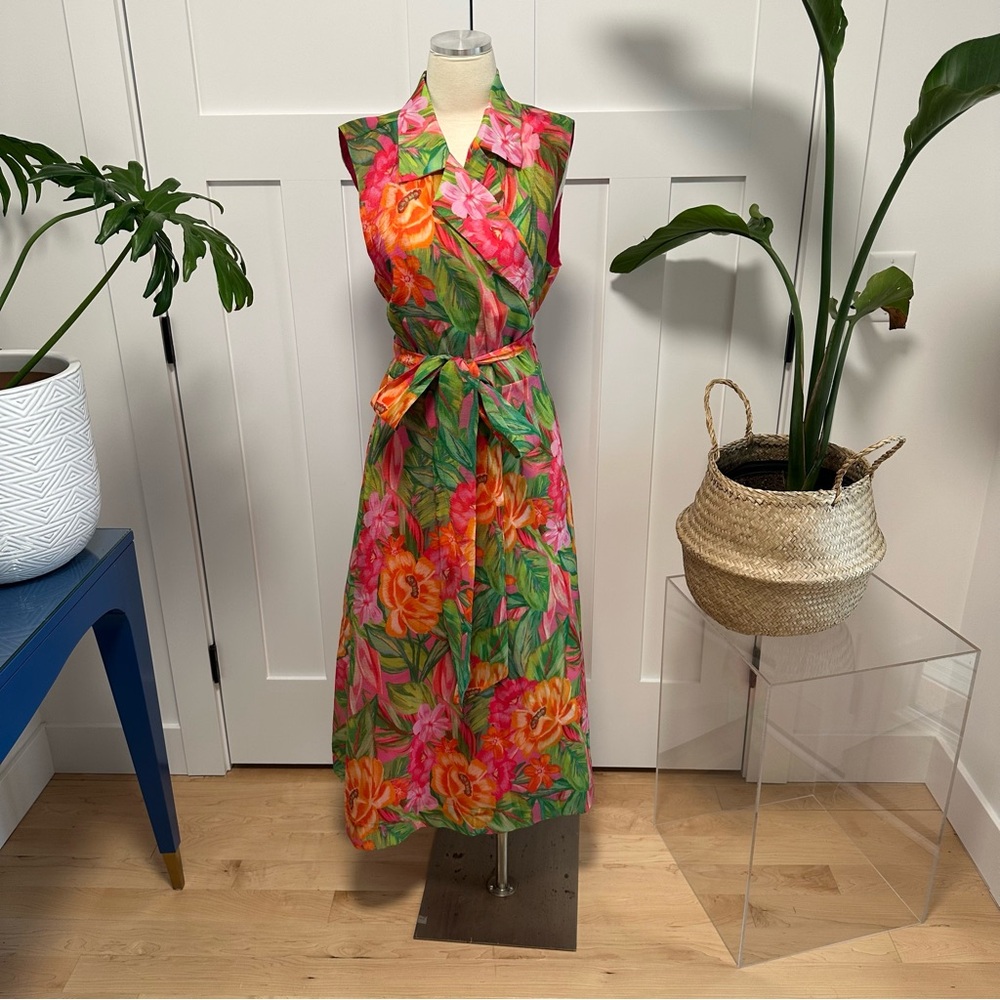 Flying Tomato Green and Pink Floral Maxi Dress